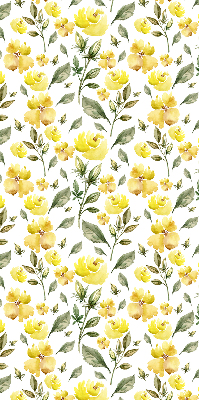 Verdunkelungsrollo mit gelbem Blumenmuster