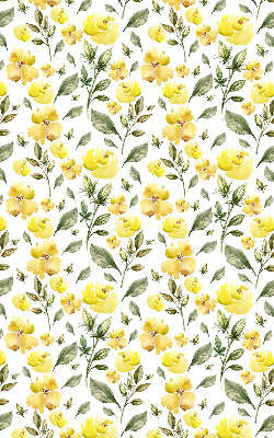 Verdunkelungsrollo mit gelbem Blumenmuster