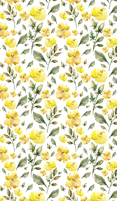 Verdunkelungsrollo mit gelbem Blumenmuster