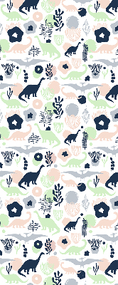 Fenster Rollo mit bunten Dinosauriermotiven