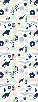 Fenster Rollo mit bunten Dinosauriermotiven