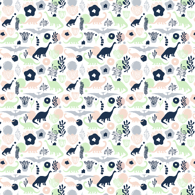 Fenster Rollo mit bunten Dinosauriermotiven