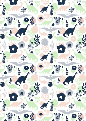 Fenster Rollo mit bunten Dinosauriermotiven