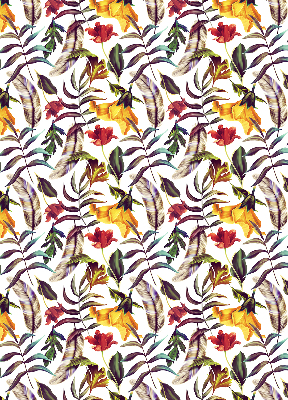 Rollo lichtundurchlässig mit buntem Blumenmuster