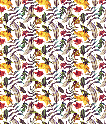 Rollo lichtundurchlässig mit buntem Blumenmuster