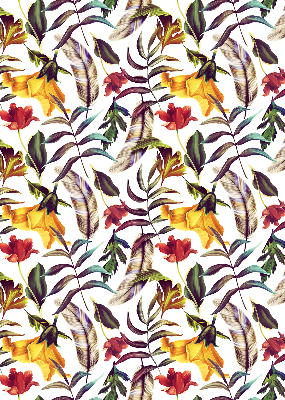 Rollo lichtundurchlässig mit buntem Blumenmuster