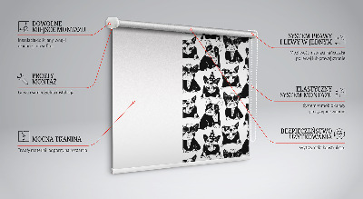 Fenster Rollo mit Motiv gezeichneter Hunde
