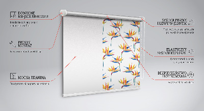 Rollo lichtundurchlässig mit buntem Blättermotiv