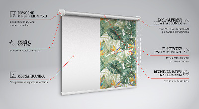 Fenster Rollo mit tropischem Pflanzenmuster