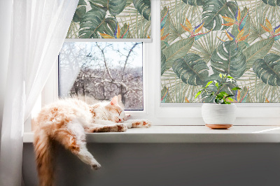 Fenster Rollo mit tropischem Pflanzenmuster