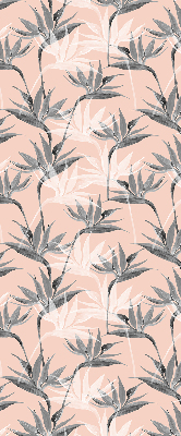 Fenster Rollo mit grauem Blumenmuster