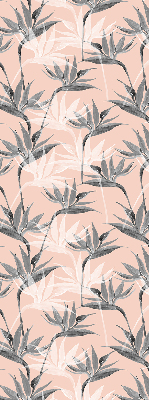 Fenster Rollo mit grauem Blumenmuster