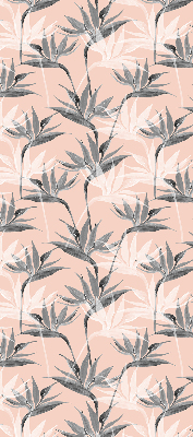 Fenster Rollo mit grauem Blumenmuster