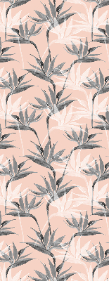 Fenster Rollo mit grauem Blumenmuster