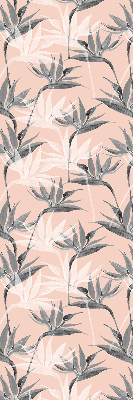 Fenster Rollo mit grauem Blumenmuster