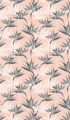 Fenster Rollo mit grauem Blumenmuster