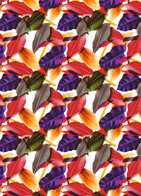 Rollo lichtundurchlässig mit buntem Blätterdesign