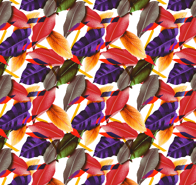 Rollo lichtundurchlässig mit buntem Blätterdesign