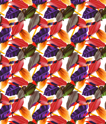 Rollo lichtundurchlässig mit buntem Blätterdesign