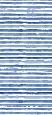 Rollo lichtundurchlässig mit aufgemalten blauen Streifen