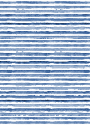 Rollo lichtundurchlässig mit aufgemalten blauen Streifen
