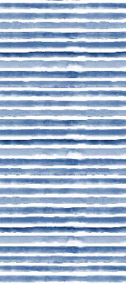 Rollo lichtundurchlässig mit aufgemalten blauen Streifen