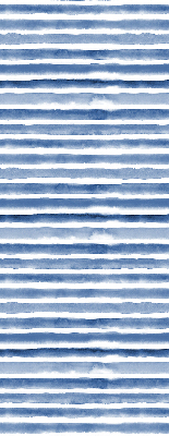 Rollo lichtundurchlässig mit aufgemalten blauen Streifen