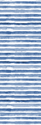 Rollo lichtundurchlässig mit aufgemalten blauen Streifen