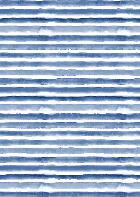 Rollo lichtundurchlässig mit aufgemalten blauen Streifen