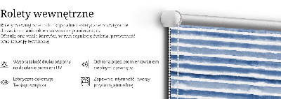 Rollo lichtundurchlässig mit aufgemalten blauen Streifen