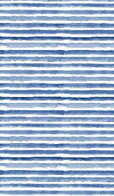 Rollo lichtundurchlässig mit aufgemalten blauen Streifen