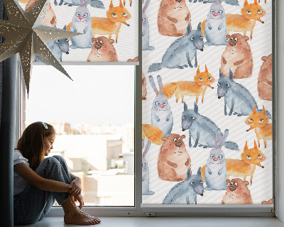 Fenster Rollo mit Tiermotiven