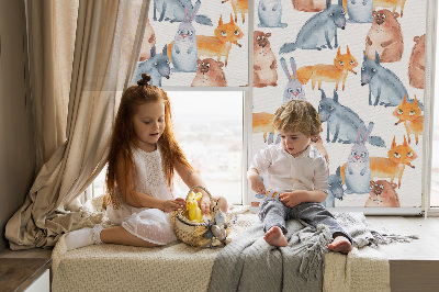 Fenster Rollo mit Tiermotiven