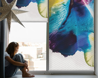 Fenster Rollo mit gemaltem Bildmotiv