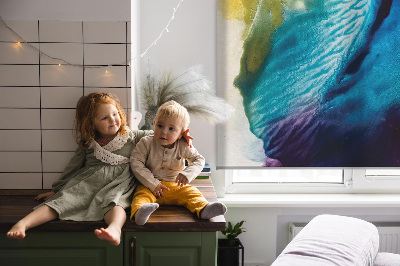 Fenster Rollo mit gemaltem Bildmotiv