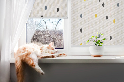 Fenster Rollo mit bunten Körnern