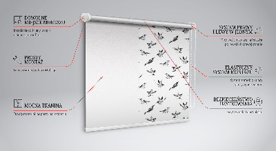 Fenster Rollo mit Vogelmotiv