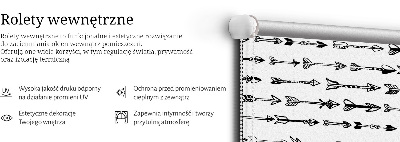Verdunkelungsrollo mit Skizze der Pfeile