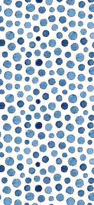 Fenster Rollo in Blau mit gepunktetem Muster