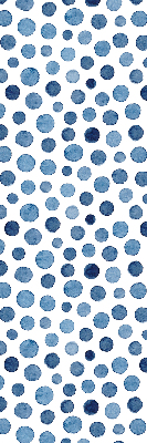 Fenster Rollo in Blau mit gepunktetem Muster