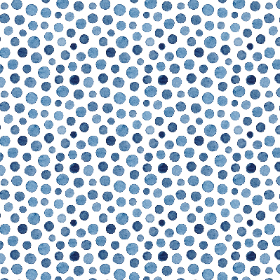 Fenster Rollo in Blau mit gepunktetem Muster