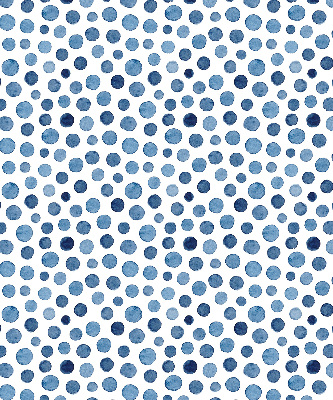 Fenster Rollo in Blau mit gepunktetem Muster