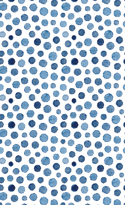 Fenster Rollo in Blau mit gepunktetem Muster