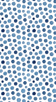 Fenster Rollo in Blau mit gepunktetem Muster