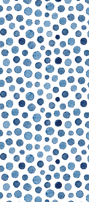 Fenster Rollo in Blau mit gepunktetem Muster