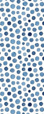 Fenster Rollo in Blau mit gepunktetem Muster