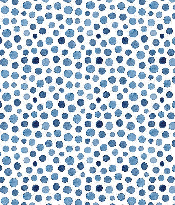 Fenster Rollo in Blau mit gepunktetem Muster