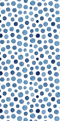 Fenster Rollo in Blau mit gepunktetem Muster