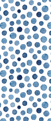 Fenster Rollo in Blau mit gepunktetem Muster