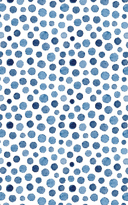 Fenster Rollo in Blau mit gepunktetem Muster